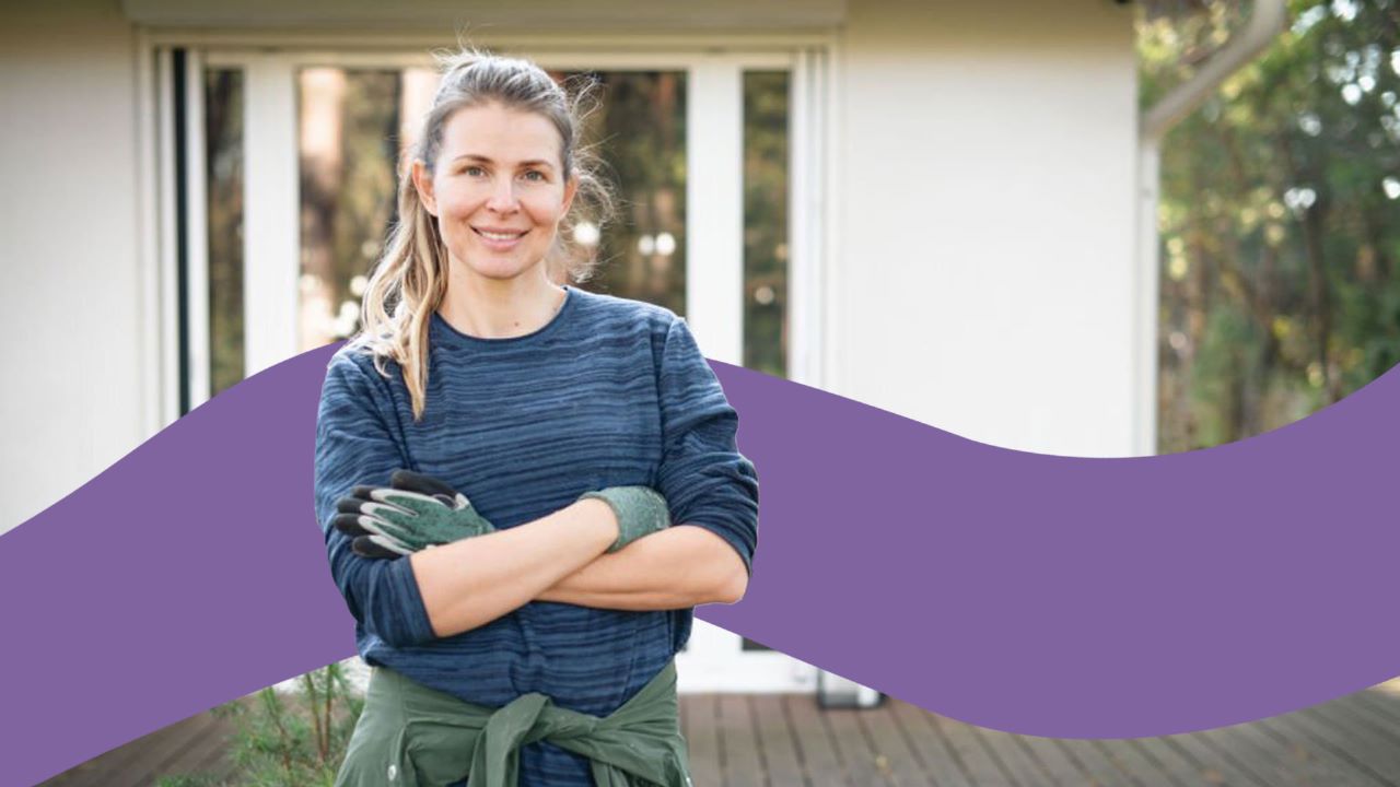 Women standing in patio after cleaning